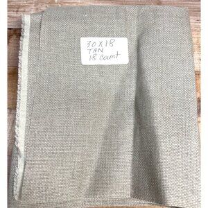 Tan 30x18 Burlap Like Fabric Craft Supply 18 Count